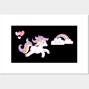 Unicorn, Unicorns, Farytale, Girls, Love, Glitter Posters and Art